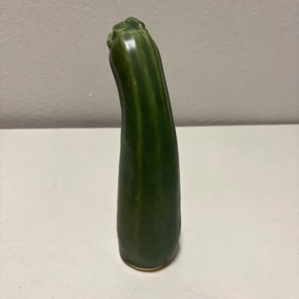 Vtg Patricia Garrett Zucchini Courgette Squash Pottery Vase 9